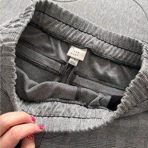 A New Day Gray Checkered Skirt